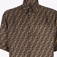 Details for FENDI SS22 黑色短袖襯衫附品牌LOGO印花設計 FS0795AKEEF1440