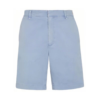 FENDI SS22 Blue Solid Color Straight-Cut Casual Shorts. FB0930AO6YF1LU1
