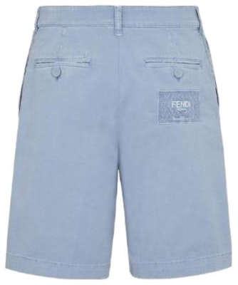 FENDI SS22 Pantalones Cortos Casual Azul Liso Rectos. FB0930AO6YF1LU1 Lookbook FENDI SS22 Pantalones Cortos Casual Azul Liso Rectos. FB0930AO6YF1LU1