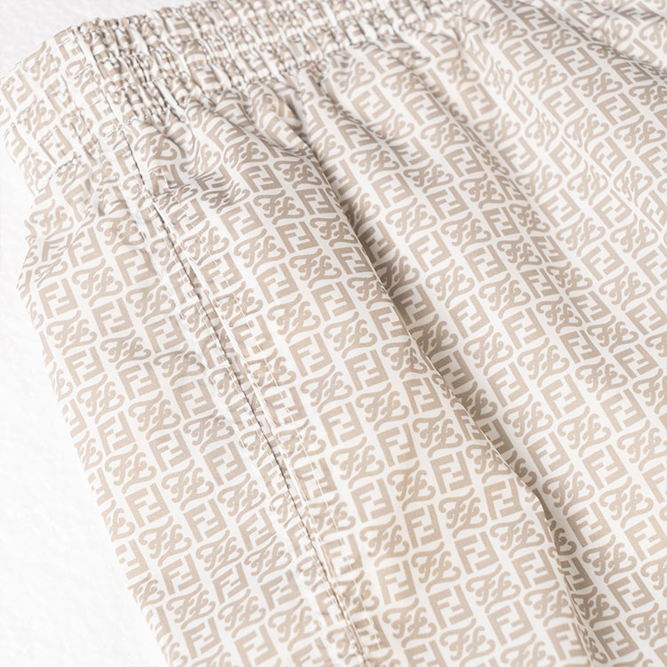 FENDI SS22  Brown Plaid Printed Drawstring Casual Shorts. FXB077AH3WF1GW8 圖 6