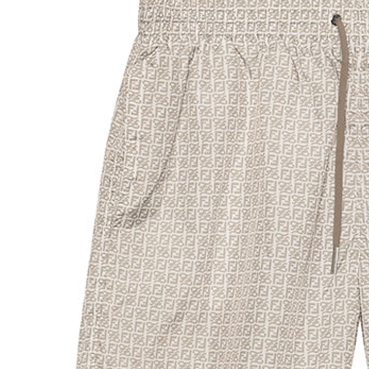 FENDI SS22  Brown Plaid Printed Drawstring Casual Shorts. FXB077AH3WF1GW8 圖 8