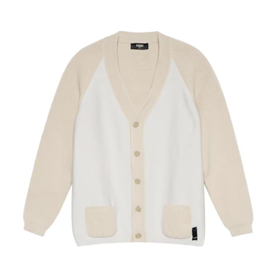 FENDI SS22 Colorblock Knit Hoodie with Single Button Closure. FZC498AIBIF1GJP