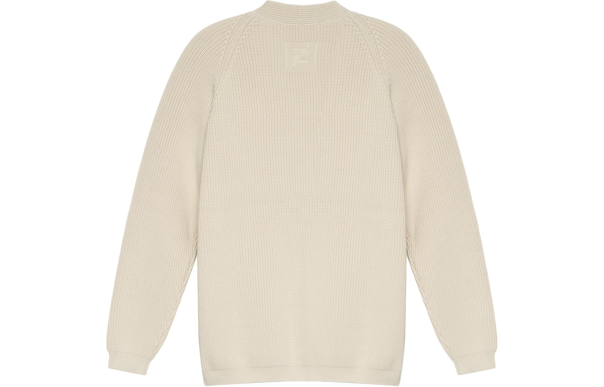 Lookbook 芬迪SS22拼色针织连帽衫单扣设计。 FZC498AIBIF1GJP