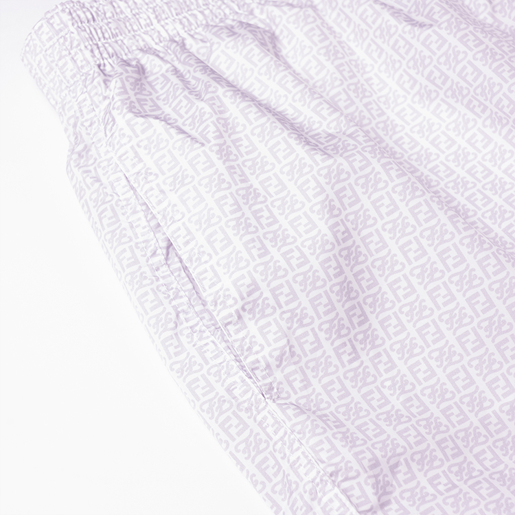 Purchase FENDI SS22 FF标志松紧海滩休闲短裤 浅紫色. FXB077AH3WF1GW7