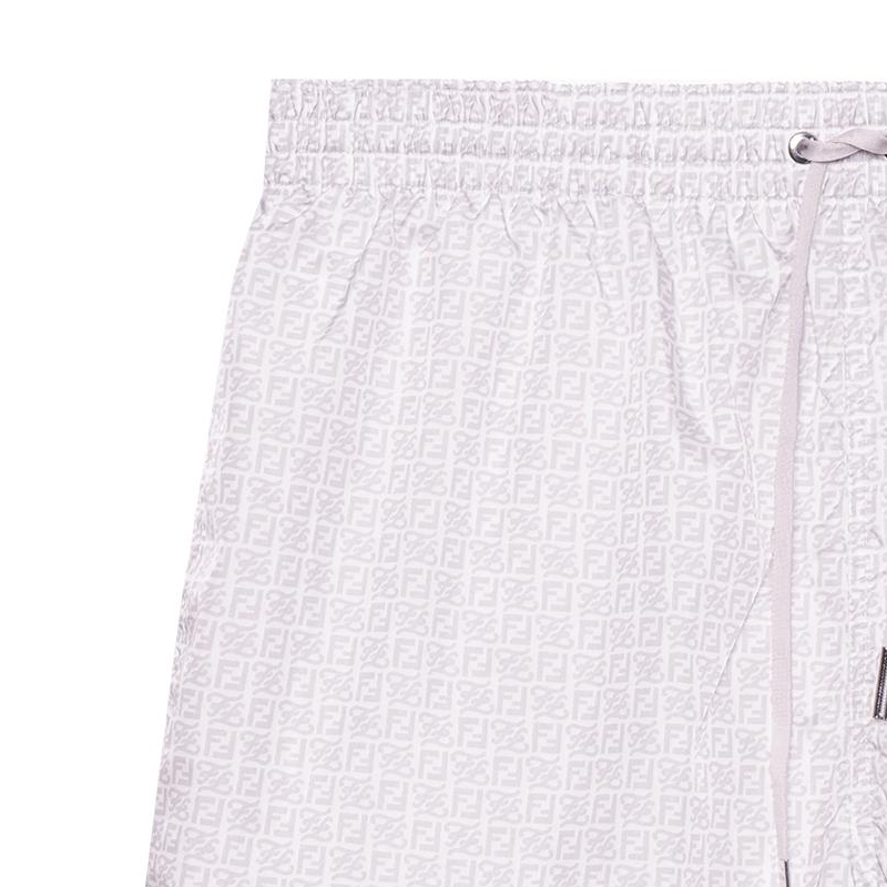 Sizing FENDI SS22 FF标志松紧海滩休闲短裤 浅紫色. FXB077AH3WF1GW7