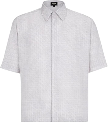 FENDI SS22 Light Purple Short Sleeve Shirt with Logo Print and Collar. FS0795AI8PF0F5U Buy FENDI SS22 Light Purple Short Sleeve Shirt with Logo Print and Collar. FS0795AI8PF0F5U