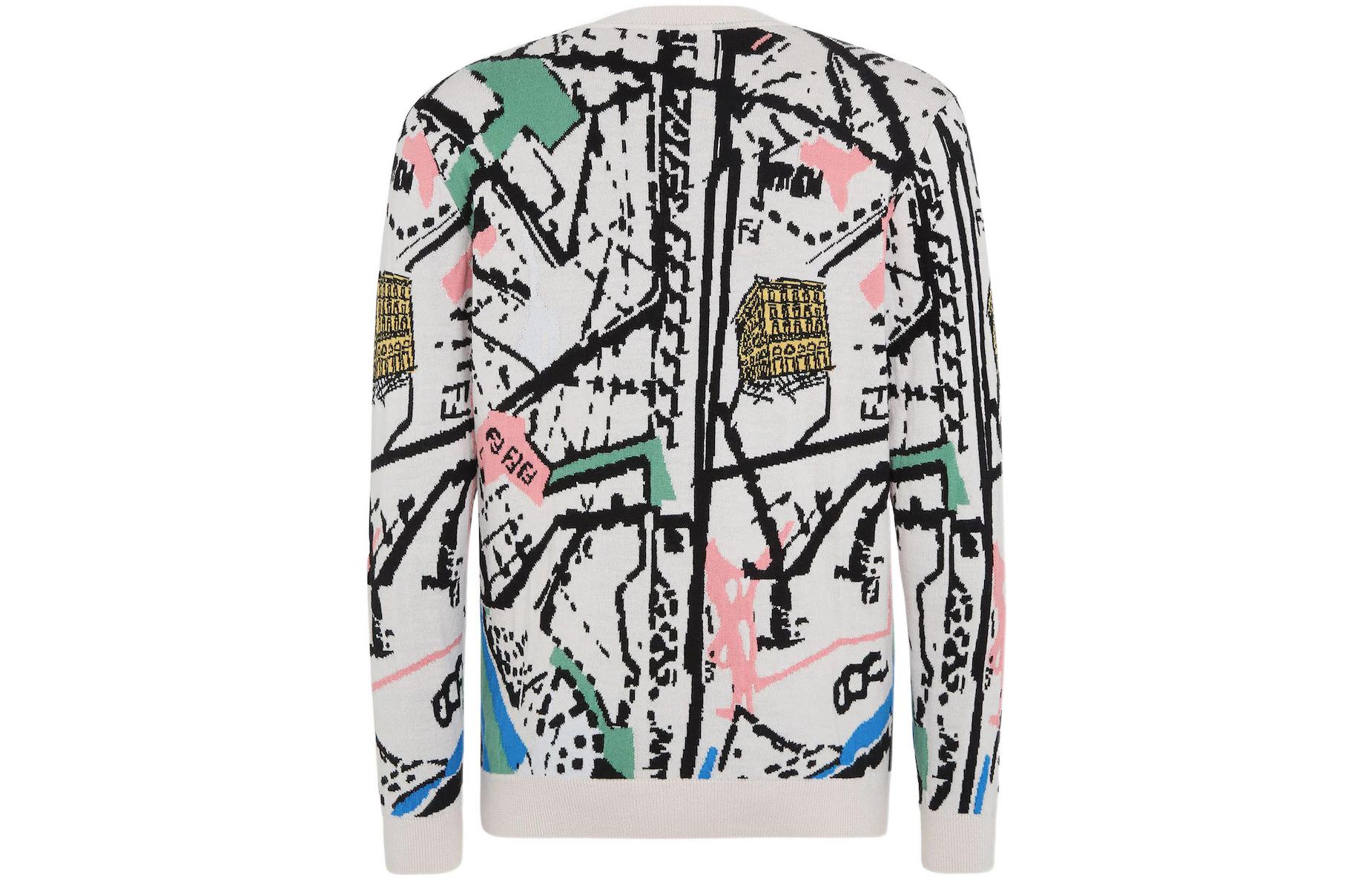 Lookbook FENDI SS22 多色經典字母印花長袖針織毛衣 FZX038AIBOF15A5