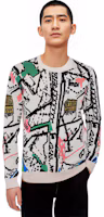 Shop FENDI SS22 多色經典字母印花長袖針織毛衣 FZX038AIBOF15A5
