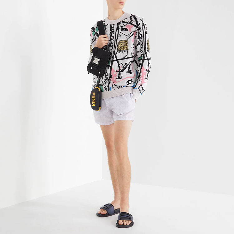 Cheap FENDI SS22 多色經典字母印花長袖針織毛衣 FZX038AIBOF15A5