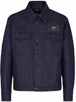 Order FENDI SS22 Navy Cotton Jacket with Chest Pocket and Single-Breasted Design. FW1027AIZBF0QG0