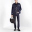 Shop FENDI SS22 Navy Cotton Jacket with Chest Pocket and Single-Breasted Design. FW1027AIZBF0QG0