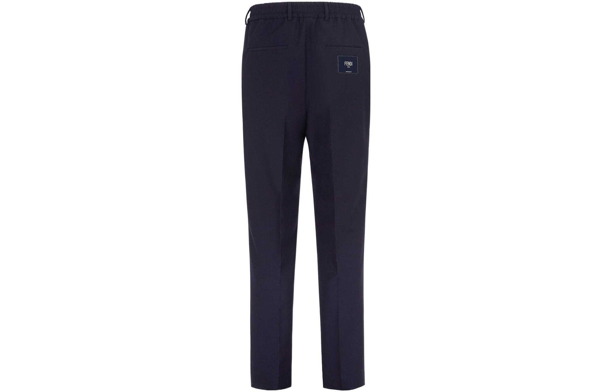 Lookbook FENDI SS22 直筒羊毛休閒長褲 藍色 FB0767A9RMF0QA2
