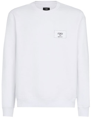 FENDI SS22 White Cotton Long-Sleeve Crewneck Sweatshirt. FY1132A9ROF0WA0 Order FENDI SS22 White Cotton Long-Sleeve Crewneck Sweatshirt. FY1132A9ROF0WA0