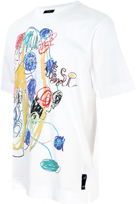 FENDI SS22 白色涂鸦印花圆领T恤。 FY0936AH0PF0QA0 Shop FENDI SS22 白色涂鸦印花圆领T恤。 FY0936AH0PF0QA0