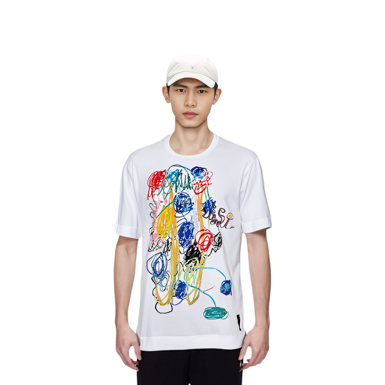FENDI SS22  White Graffiti Print Crewneck T-Shirt. FY0936AH0PF0QA0 圖 7