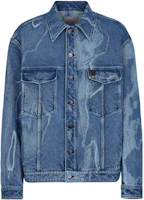 Fendi SS22 Blue Denim Jacket with Single-Breasted Design FW1131AIEDF0UV2 Fendi SS22 Blue Denim Jacket with Single-Breasted Design FW1131AIEDF0UV2