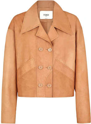 Fendi SS22 Brown Oversized Double-Breasted Casual Jacket FJ7079A5Z6F1AKR Buy Fendi SS22 Brown Oversized Double-Breasted Casual Jacket FJ7079A5Z6F1AKR