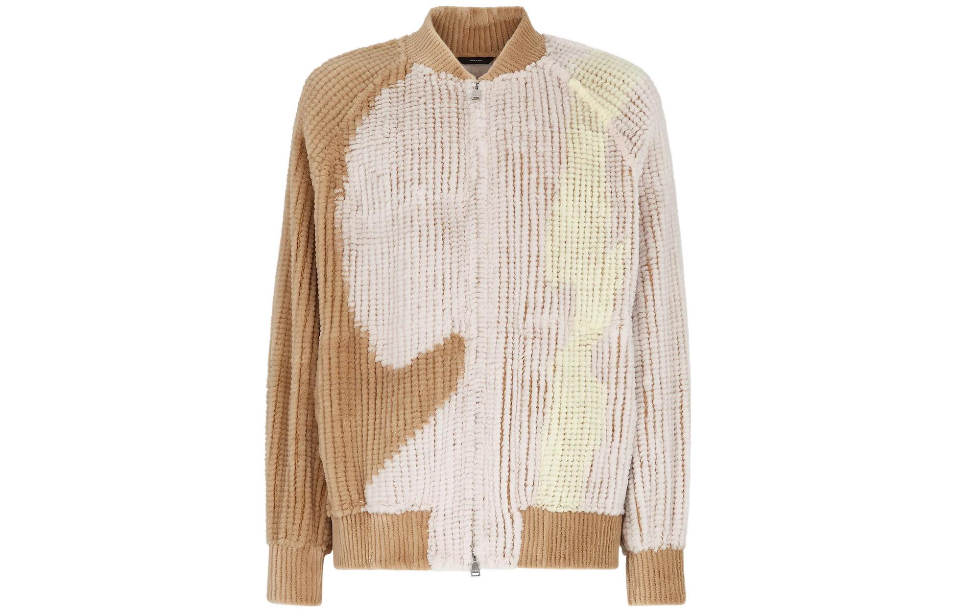 Fendi SS22 Colorblock Aviator Jacket with Mink Fur Collar FME272AIGNF18IA