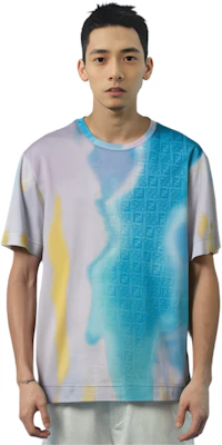 FENDI SS22 Gradient Knit Kaos Lengan Pendek Pria Loose Fit. FY0936AIFZF1G38 Shop FENDI SS22 Gradient Knit Kaos Lengan Pendek Pria Loose Fit. FY0936AIFZF1G38