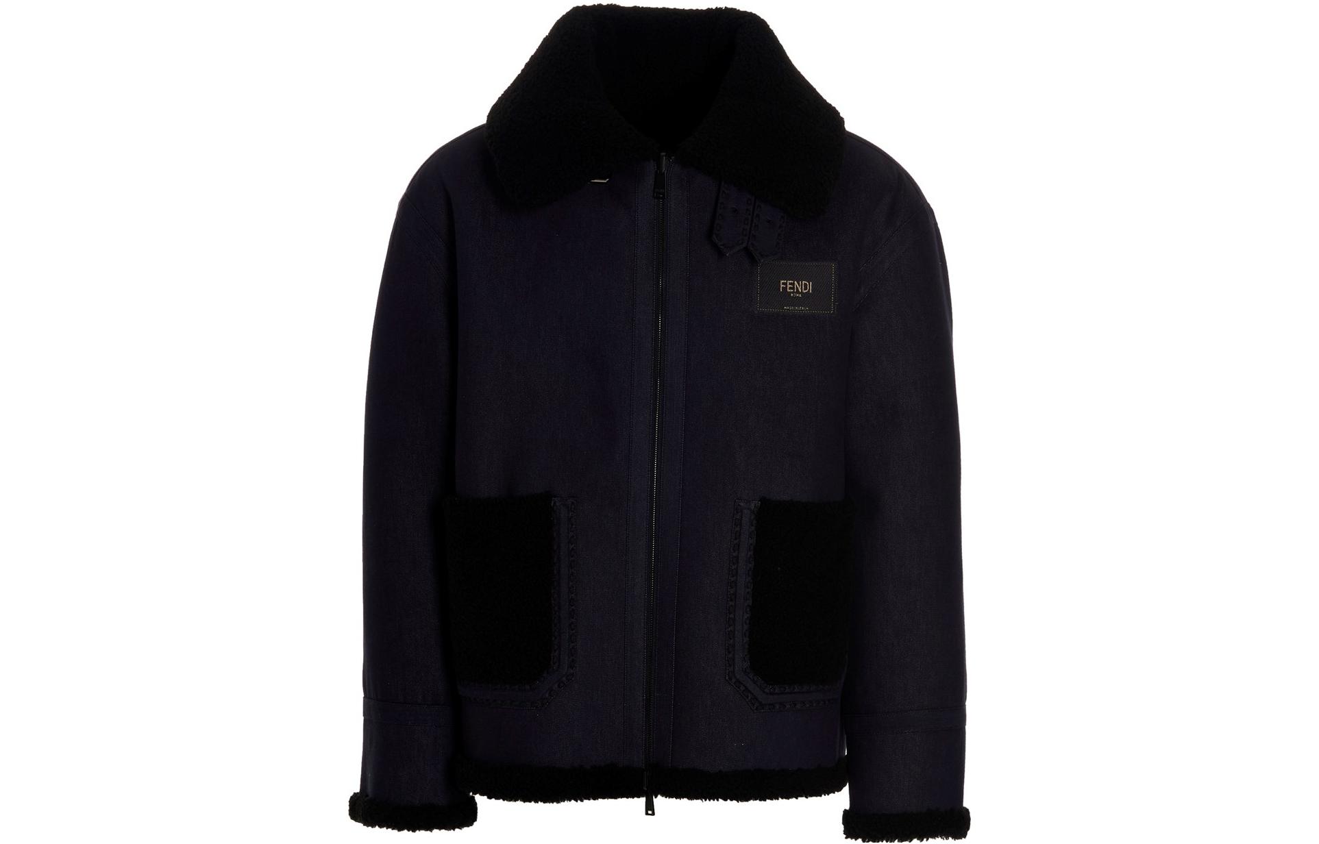 Order フェンディ SS22 メンズ ジップアップ 襟付きジャケット ブルー FM0176-AIUY-FO53Z