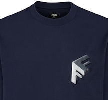 FENDI SS23 Kemeja-T Leher Bulat Lelaki Biru Logo 3D Kasual. FY1217APMCF1AJR Shop FENDI SS23 Kemeja-T Leher Bulat Lelaki Biru Logo 3D Kasual. FY1217APMCF1AJR