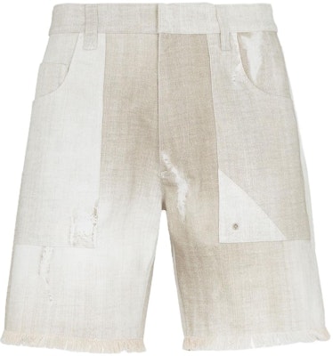 FENDI SS23 Beige Bermuda Denim Shorts with Fringed Hem. FLP307AMYUF1K9G Order FENDI SS23 Beige Bermuda Denim Shorts with Fringed Hem. FLP307AMYUF1K9G