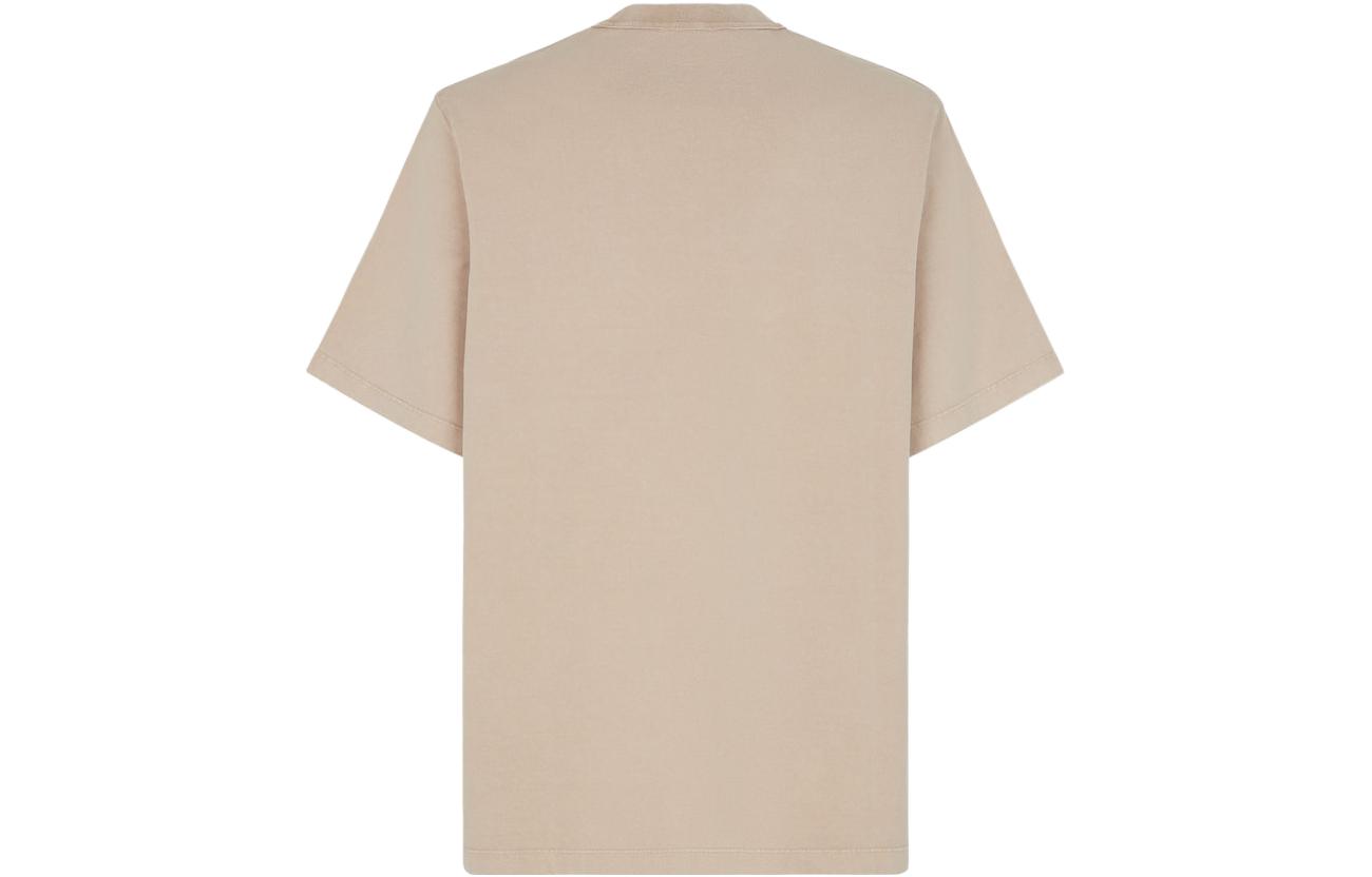 Lookbook FENDI SS23  Beige Letter Embroidered Crewneck T-Shirt. FY1217APMEF1M20