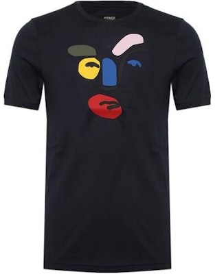 FENDI SS23 Black Crew Neck Printed Casual T-Shirt FY0626-09G-F0CRH Order FENDI SS23 Black Crew Neck Printed Casual T-Shirt FY0626-09G-F0CRH