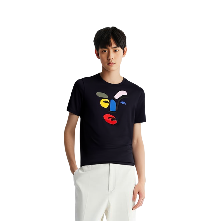 Details for FENDI SS23  Black Crew Neck Printed Casual T-Shirt FY0626-09G-F0CRH