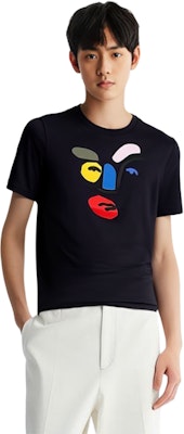 FENDI SS23 Black Crew Neck Printed Casual T-Shirt FY0626-09G-F0CRH Details for FENDI SS23 Black Crew Neck Printed Casual T-Shirt FY0626-09G-F0CRH