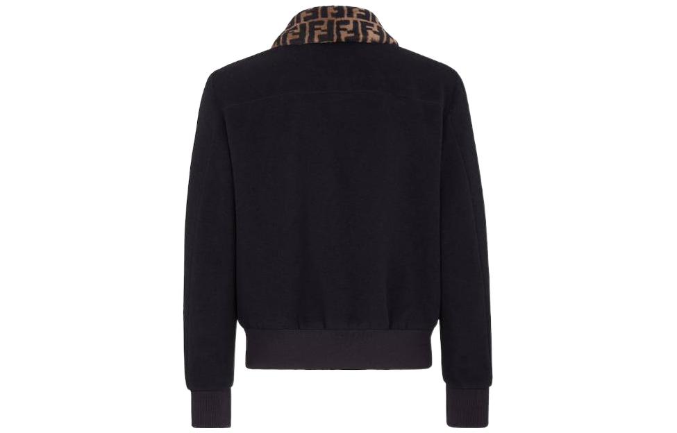 Lookbook フェンディ SS23 ブラック 取り外し可能カラー シングルブレストジャケット. FW0123A9C7F0QA1