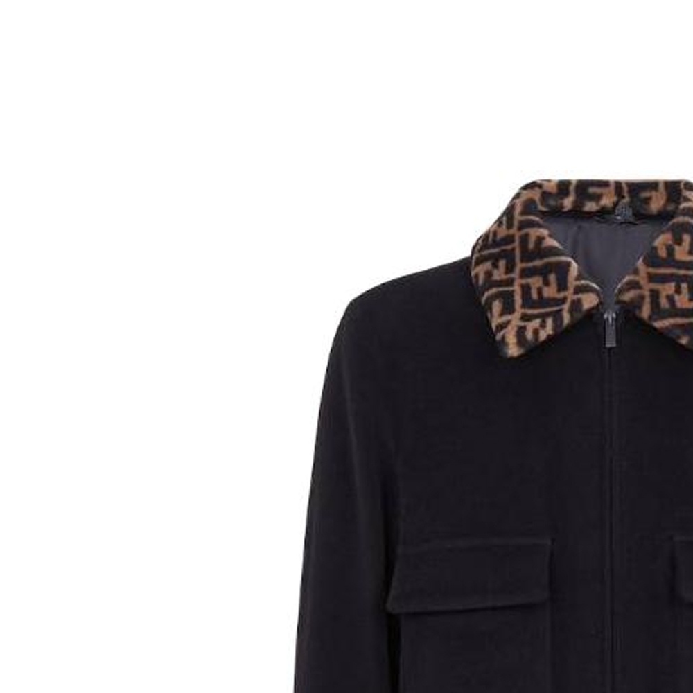 Purchase フェンディ SS23 ブラック 取り外し可能カラー シングルブレストジャケット. FW0123A9C7F0QA1