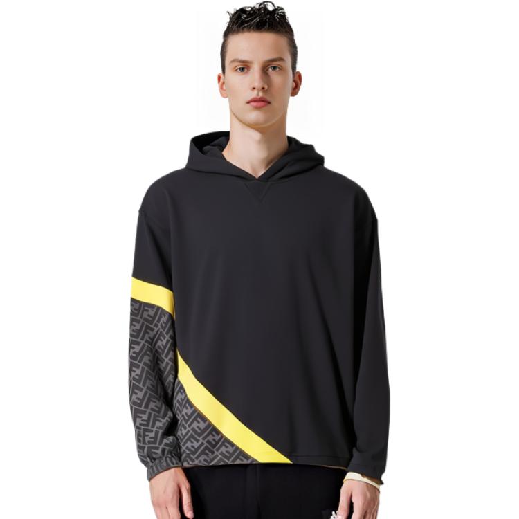 Sizing FENDI SS23 黑色連帽長袖運動衫。 FAF681AN67F1KRX