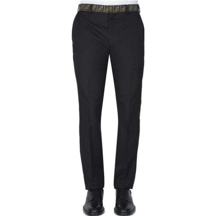 Lookbook FENDI SS23 黑色字母印花弹力休闲裤. FB0366-A74Q-F0QA1