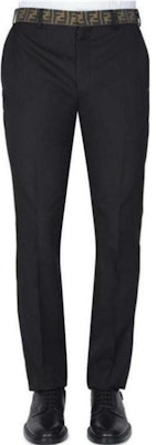 FENDI SS23 Black Letter Print Elastic Casual Pants. FB0366-A74Q-F0QA1 Lookbook FENDI SS23 Black Letter Print Elastic Casual Pants. FB0366-A74Q-F0QA1