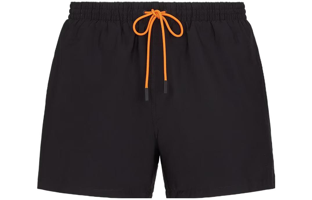 FENDI SS23  Black Logo Print Elastic Straight Swim Shorts. FXB077AGBRF1KQR
