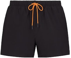 FENDI SS23 Black Logo Print Elastic Straight Swim Shorts. FXB077AGBRF1KQR FENDI SS23 Black Logo Print Elastic Straight Swim Shorts. FXB077AGBRF1KQR