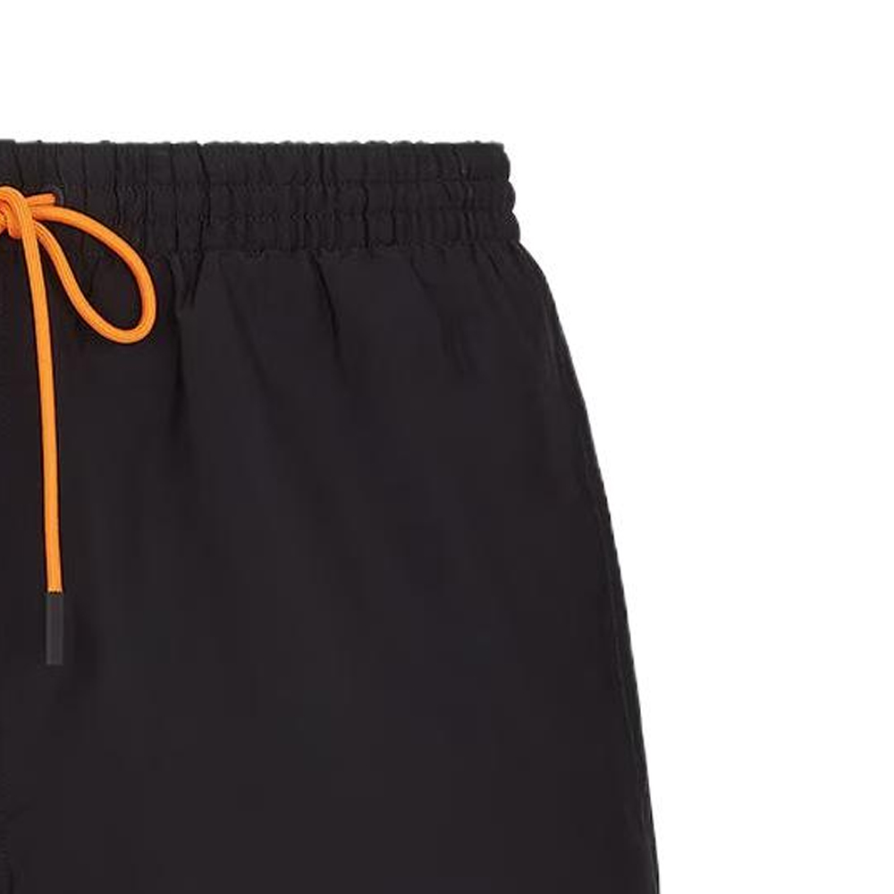 Cheap FENDI SS23 黑色logo印花弹力直筒泳裤. FXB077AGBRF1KQR