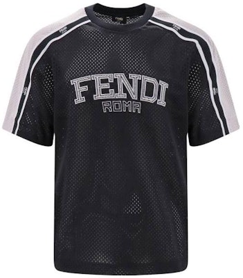 FENDI SS23 Black Silver Logo Crewneck Casual T-Shirt. FAF692APC2F01I5 Buy FENDI SS23 Black Silver Logo Crewneck Casual T-Shirt. FAF692APC2F01I5