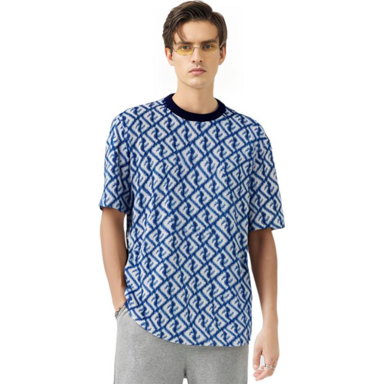Purchase FENDI SS23 Baju-T Kasual Cetakan Huruf Biru Seluruh. FAF682AN66F1KRN