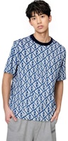 FENDI SS23 Baju-T Kasual Cetakan Huruf Biru Seluruh. FAF682AN66F1KRN Cheap FENDI SS23 Baju-T Kasual Cetakan Huruf Biru Seluruh. FAF682AN66F1KRN