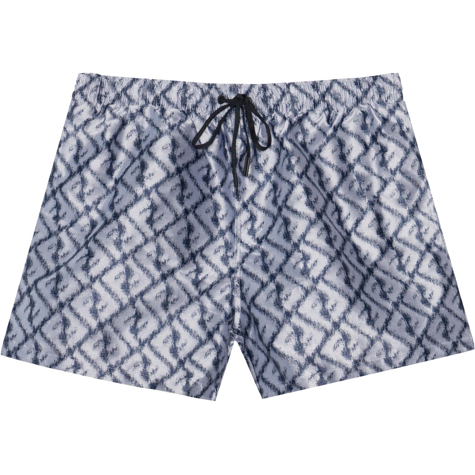 FENDI SS23  Blue Logo Print Drawstring Casual Shorts. FXB077AN62F1KRN