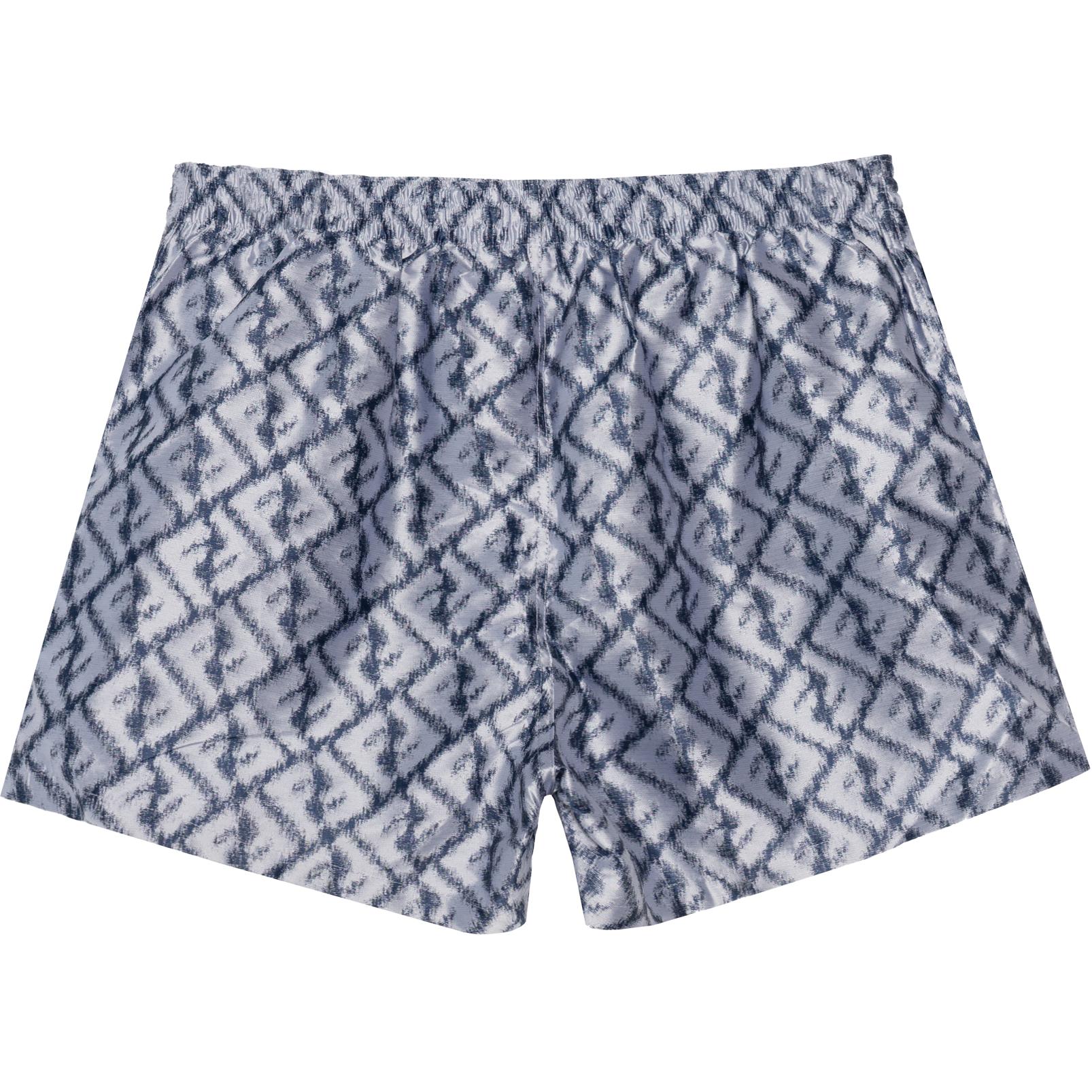 Lookbook 芬迪 SS23 蓝色印花抽绳休闲短裤 FXB077AN62F1KRN