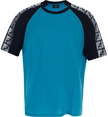 FENDI SS23 Blue Patchwork Crew Neck Short Sleeve T-Shirt. FAF679AN5YF1KRV Order FENDI SS23 Blue Patchwork Crew Neck Short Sleeve T-Shirt. FAF679AN5YF1KRV
