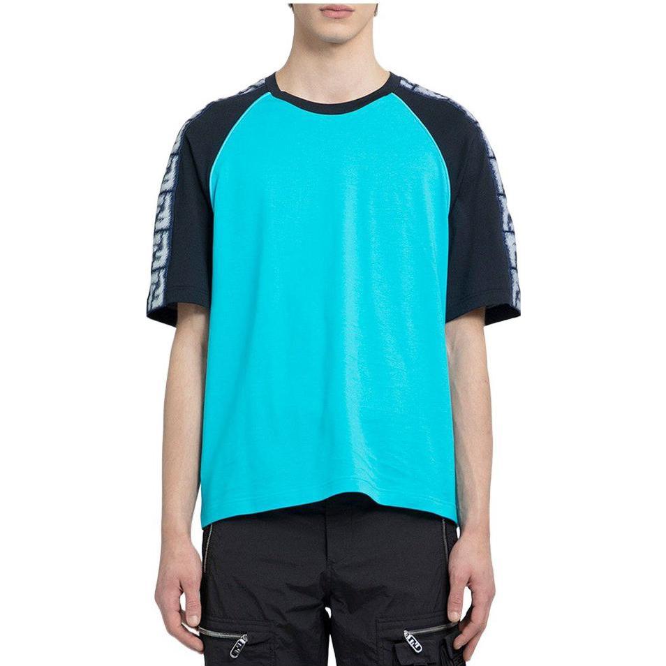 Purchase 芬迪 SS23 蓝色拼接圆领短袖T恤 FAF679AN5YF1KRV