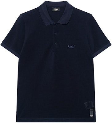 FENDI SS23 Blue Polo Shirt with Solid Color and Logo Embroidery. FY0985APMVF1KQ4 Buy FENDI SS23 Blue Polo Shirt with Solid Color and Logo Embroidery. FY0985APMVF1KQ4