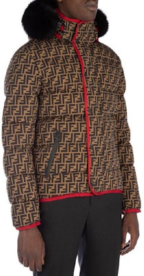 FENDI SS23 Brown Printed Long-Sleeve Hooded Down Jacket FAA642-A8JD-F13IZ Lookbook FENDI SS23 Brown Printed Long-Sleeve Hooded Down Jacket FAA642-A8JD-F13IZ