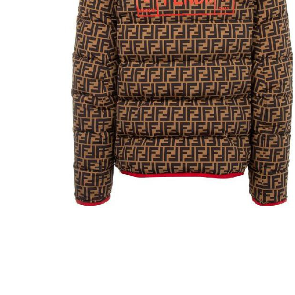 Details for FENDI SS23 棕色印花长袖连帽羽绒服 FAA642-A8JD-F13IZ