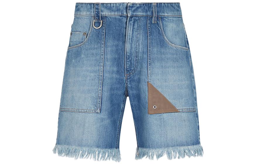 Order FENDI SS23 蓝色流苏口袋休闲短裤 FLP307AN4WF0QG0