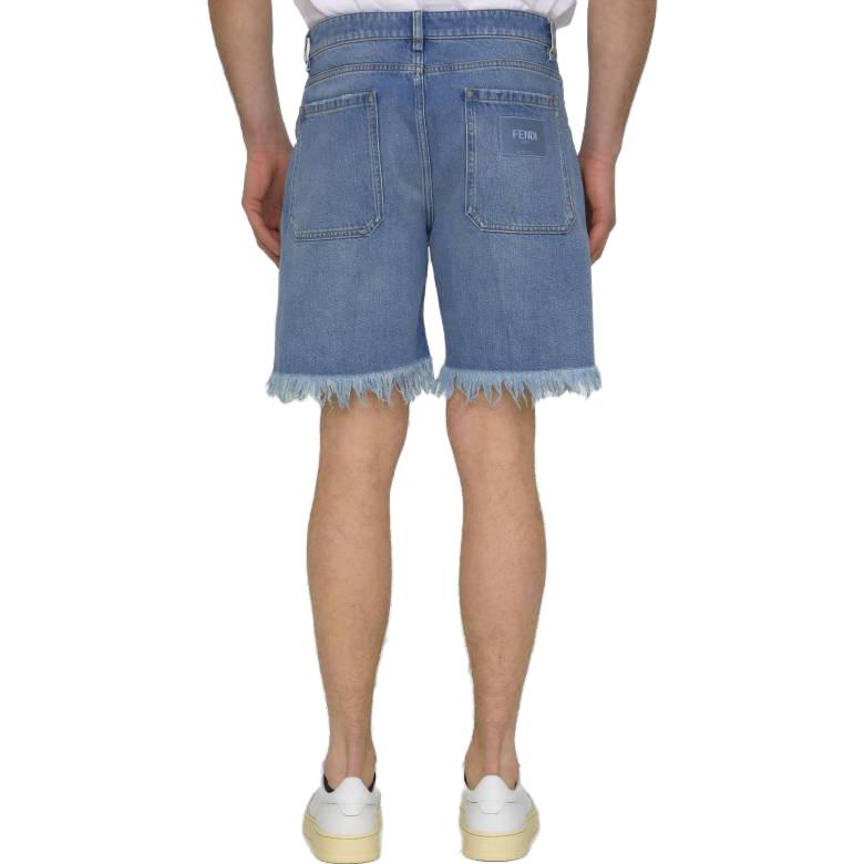Purchase FENDI SS23 蓝色流苏口袋休闲短裤 FLP307AN4WF0QG0